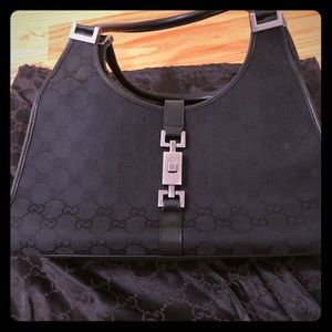Gucci Bardot logo bag - black